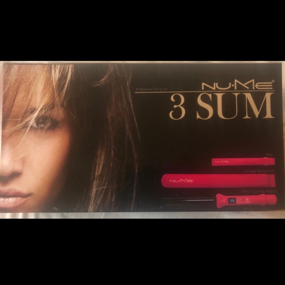 New Nume 3 sum curling and flat irons set